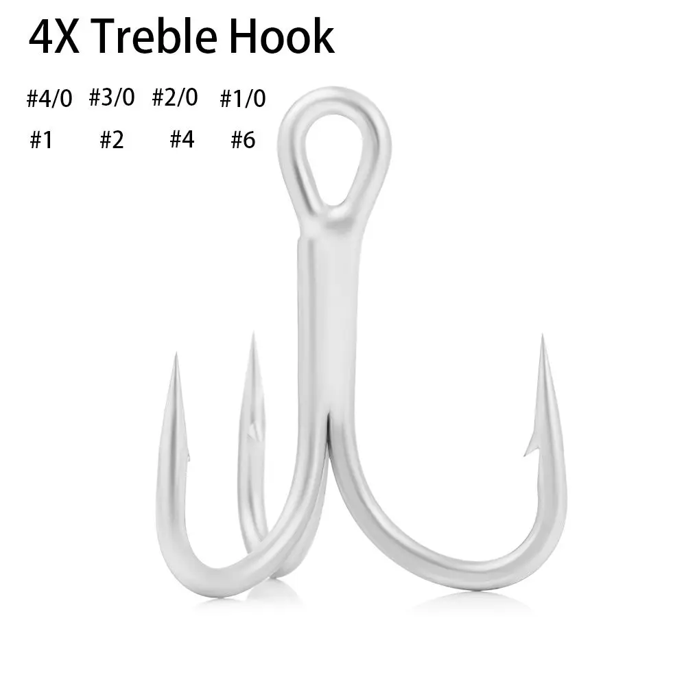5 Pz/Set Super Sharp Saltwater Lure Salt Water Angling Supplies Sea Traina Ami 4X Treble Hook Triple Anchor Hooks