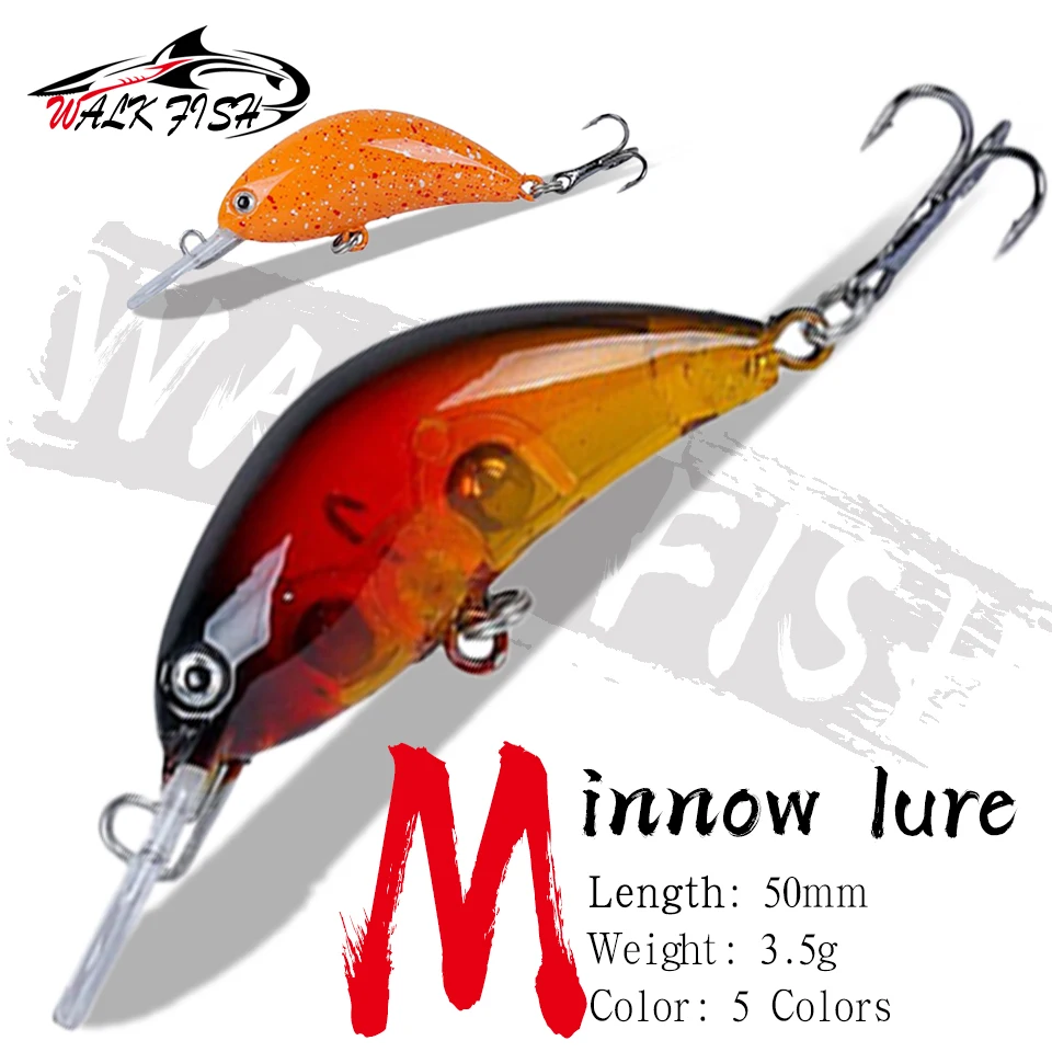 Walk Fish 5Cm 3.5G Crankbait Fishing Lure Rock Bait Artificiale Fake Fish Bait Traina Esche Di Acqua Salata Traina Lure Crank