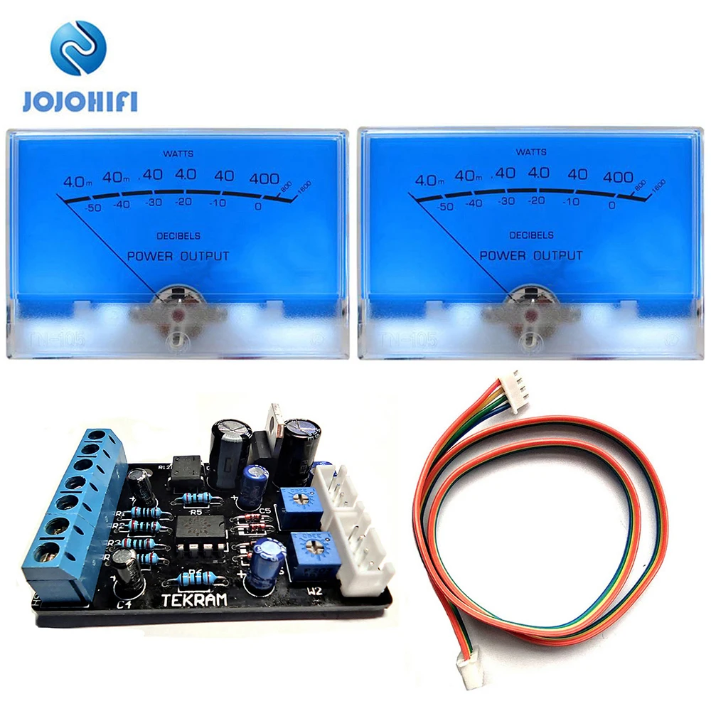 Scheda Driver/1Pc Vu Meter/2Pcs Vu Metri/2Pc Vu Meter 1Pc Driver Board Tn-105 Classic Mcintosh Lake Blue Db Table W/Retroilluminazione
