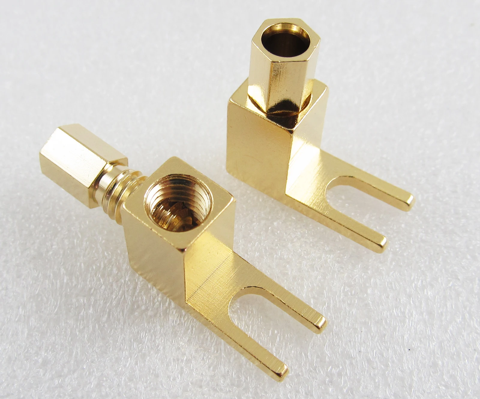 Adattatori Per Tubi Eico Amp Mcintosh Amp A Forcella A Banana In Ottone Placcato Oro 1Pc