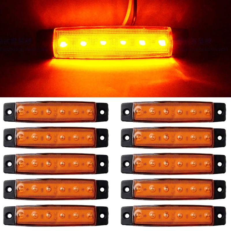 12V 24V Led 6Smd Truck Lights Led Marker Light Car Bus Truck Lorry Side Marker Indicator Trailer Lights Camion Truck Accessories