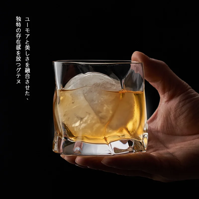 Jp Makoto Komatsu Irregolare Crystal Whisky Glass Free Sottobicchieri Opere D'Arte Rughe Whisky Rocks Cup Brandy Snifters Bicchiere Cognac
