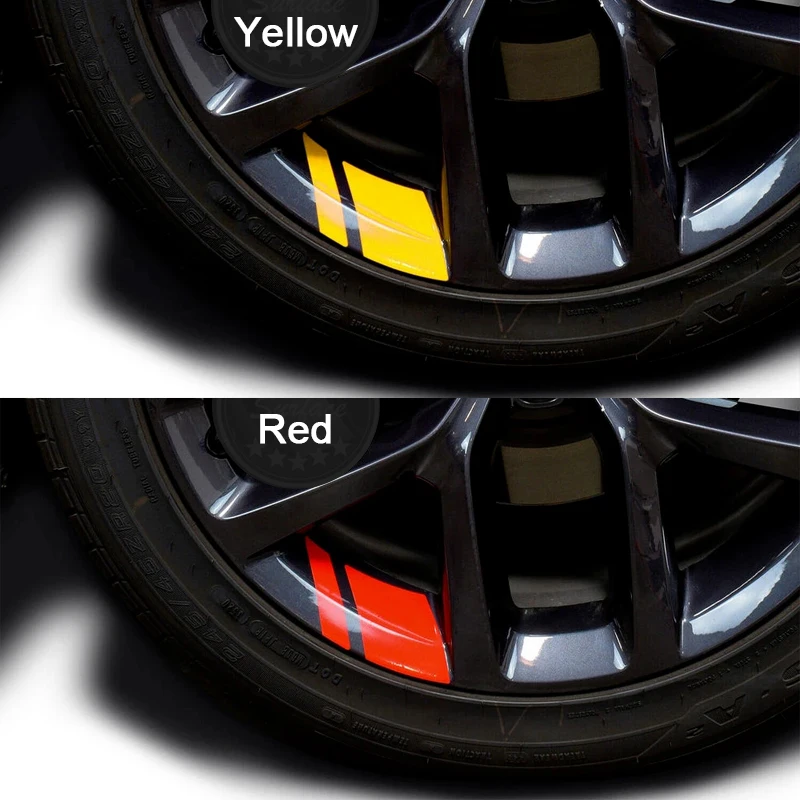 6Pcs Car Sticker Reflective Wheel Hub Decalcomanie Per Vw Polo Golf Per Seat Ibiza Leon Per Skoda Octavia Transponder