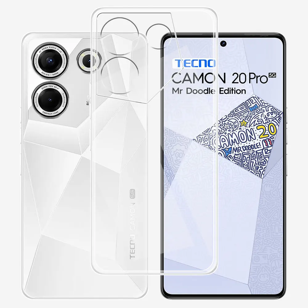 Per Tecno Camon 20 Pro Custodia Custodia Morbida In Silicone Trasparente Per Tecno Camon 20 Coque Antiurto Per Tecno Camon 20 Pro Fundas