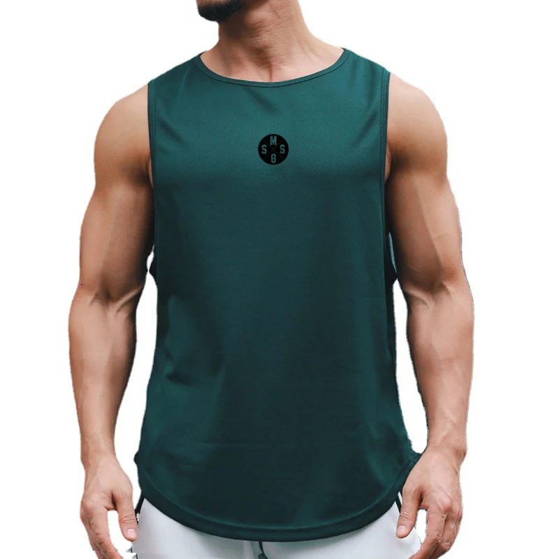 2023 Estate Maglia Allentata Top Bodybuilding Gilet Allenamento Camicia Muscolare Ragazzi Gilet Mens Fitness Stringer Canotta Stampata Top