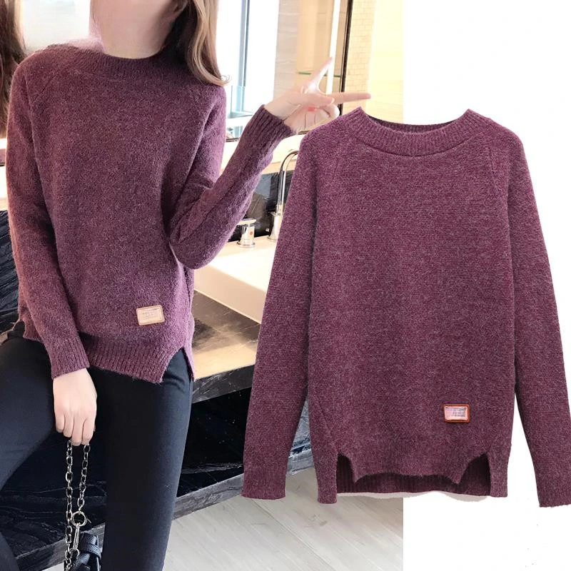 2023 Maglioni E Pullover Da Donna Autunno Inverno Pullover A Maniche Lunghe Pullover Solido Maglione Lavorato A Maglia Corto Casual Femminile