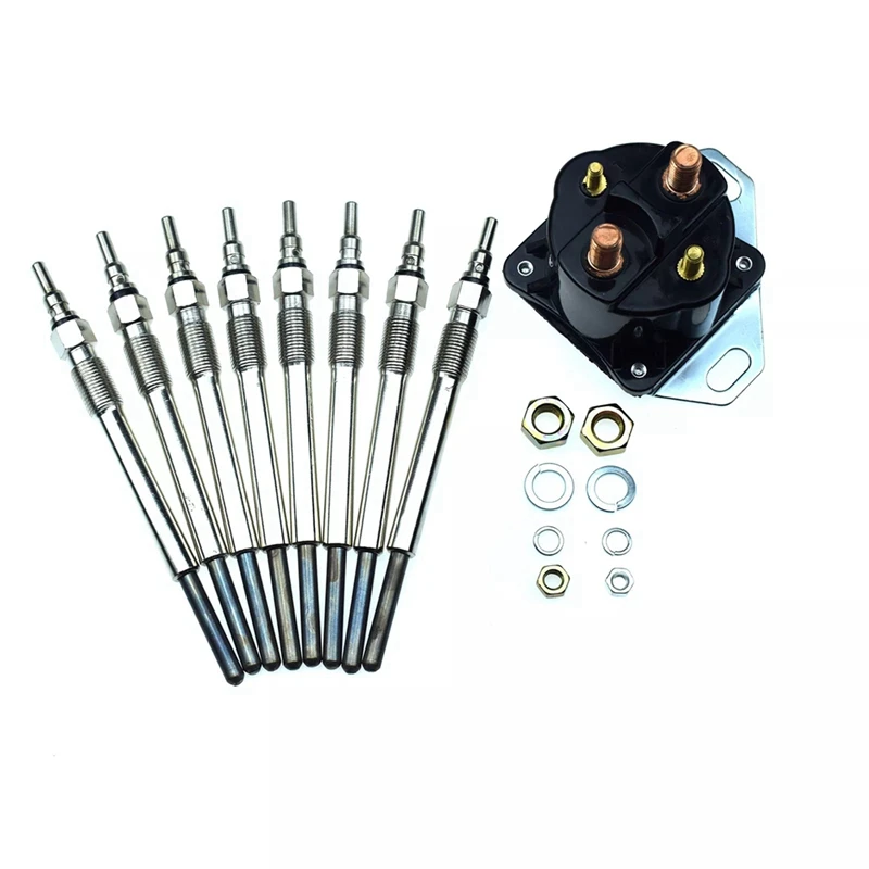 Power Stroke Diesel Pickup Relay Solenoid & Glow Plugs Replacement Parts Fit For Ford E F Series 7.3L