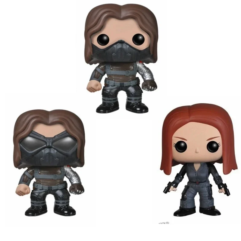Funko Pop Captain American Winter Soldier #43 #44 Black Widow #42 Vinyl Action Figure Dolls Toys For Kids Gifts Models