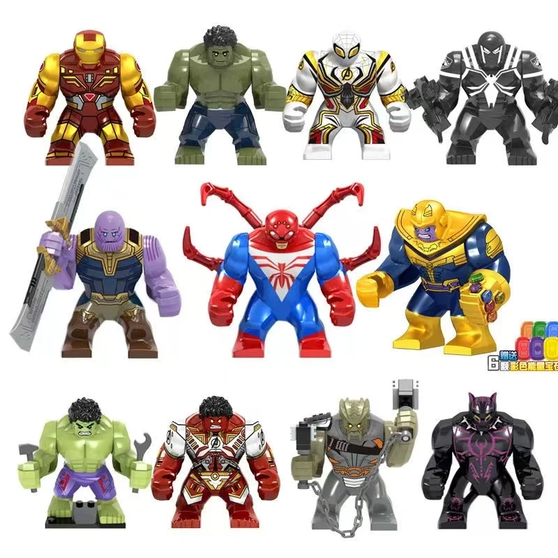 Marvel Filme Avengers Super-Heraci Personagens Modelo 3D Homem-Aranha, Venom, Deadpool Montagem Brinquedos
