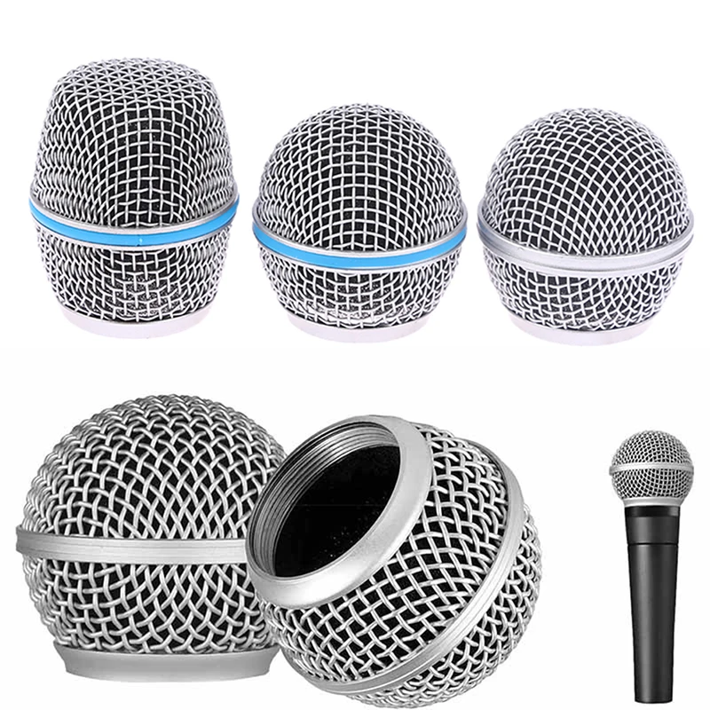 1Pc Microfono Testa Di Ricambio Acciaio Sm58 Mesh Microfono Palmare Grill Mesh Head Adatto Beta 57A 58A 87A 845S 945
