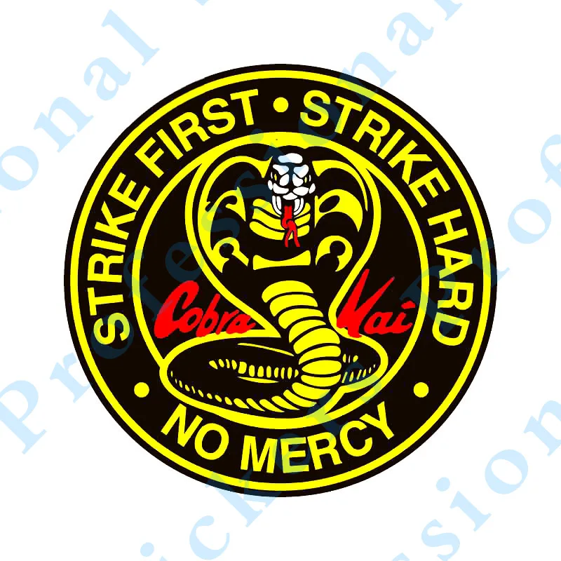 Divertente Adesivo Per Auto Cobra Kai Big Cobra Fine Decalcomania Protezione Solare Distintivo Marca Decalcomania Decor Moto Fuoristrada Laptop Tronco