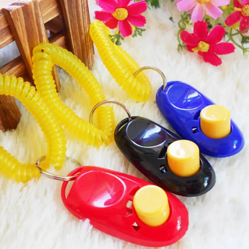 2 In 1 Pet Clicker Dog Training Whistle Answer Card Pet Dog Trainer Guida Assistita Con Portachiavi Per Cane Pet Training Ubbience