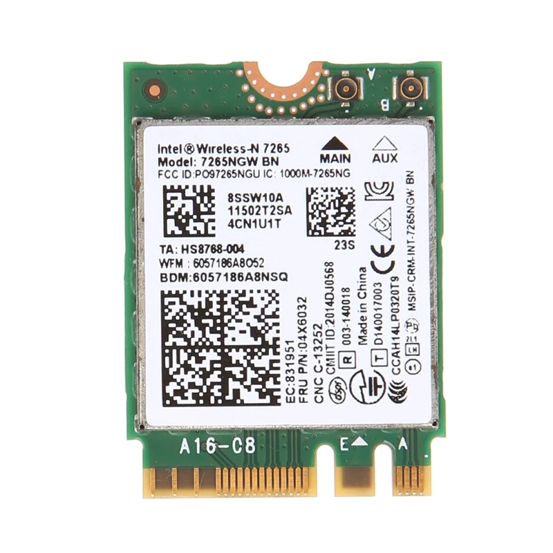 7265Ngw Wifi Card Dual Band 2.4G / 5Ghz Card Bt 4.0 Wifi Ngff Wireless-N Card Supporto Per Windows 7 8