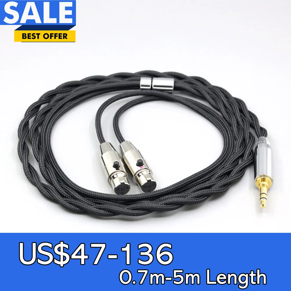 Nylon 99% Argento Puro Palladio Grafene Cavo Schermato Oro Per Audeze Lcd-3 Lcd-2 Lcd-X Lcd-Xc Lcd-4Z Lcd-Mx4 2 Core Ln008313
