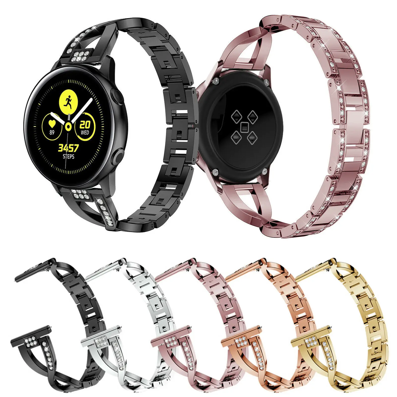 Adatto Per Samsung Smart Watch Galaxy Watch Strap Active2 Ladies Classic Diamond Gears3Watch Band