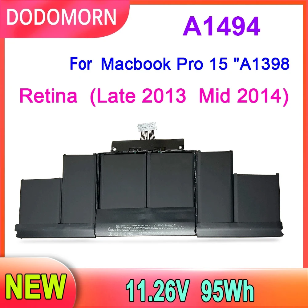 Nuova Batteria Per Laptop A1494 Per Macbook Pro 15 "Retina A1398 Fine 2013 Metà 2014 Anno Me293Ll/A Me294Ll/A Alta Qualità 11.2V 8800Mah
