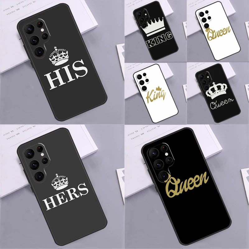 Custodia King Queen Best Friends Per Samsung Galaxy S23 S22 Ultra S20 S21 Fe S9 S10 Note 10 Plus Note 20 Ultra Cover