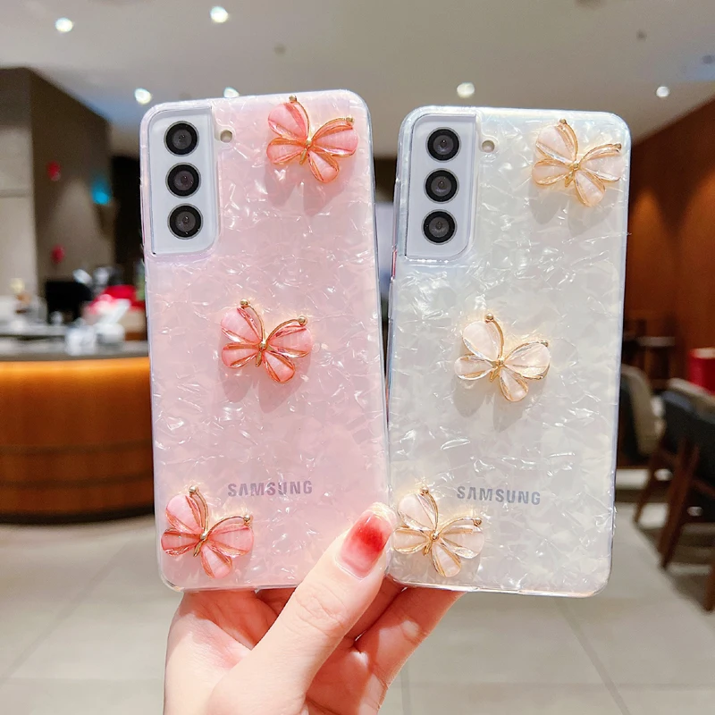Custodia Per Samsung Galaxy S10 Plus S20 Plus S20 Ultra S20 Fe S20 Lite Custodie Custodia Con Decorazione A Farfalla
