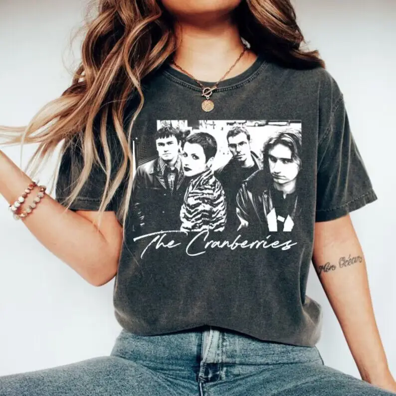 T-Shirt Retrò The Cranberry Band, 1995 The Cranberry Tou An25738 Maniche Lunghe