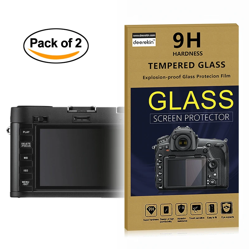2X Self-Adesivo 0.3Mm Glass Lcd Screen Protector Per Leica X (Typ 113) Typ113 Fotocamera Digitale
