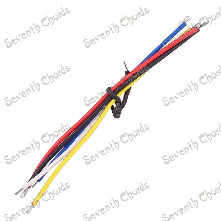 20 Pcs 9Cm Copper Electric Guitar Bass Pickup Hookup Wire Lead Cable Guitar Pots Hookup Wire - 5 Colors:For Choose