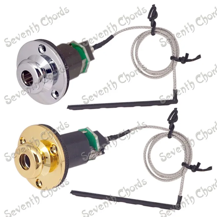 A Set Guitar Pickup Pick-Up  Piezo  Cable Stick 6.35Mm Endpin Jack Under-Saddle For Acoustic Guitar (Do Not Need Batterie)