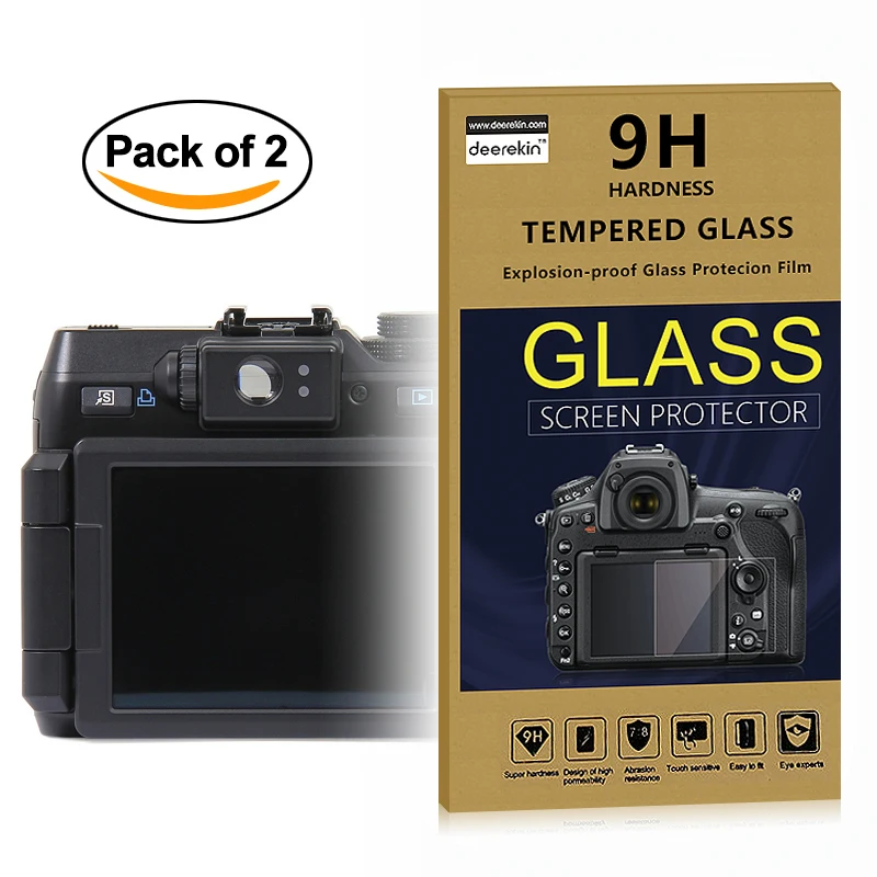 2X Proteggi Schermo Lcd In Vetro Autoadesivo Da 0.25Mm Per Fotocamera Digitale Canon Powershot G1 X / G1X Mark Ii / G1X Mark Iii