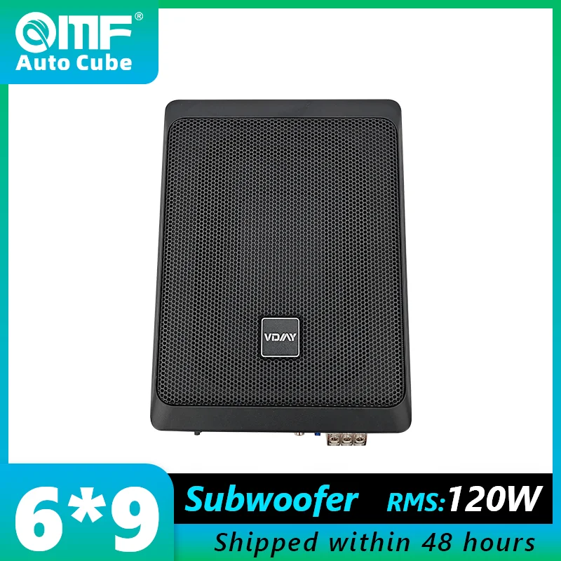 Auto Cube 6 X9Inch Car Active Subwoofer Audio 120W Sotto Il Sedile Subwoofer Alimentato Altoparlante Basso Con Sistema Audio Amplificatore Per Auto