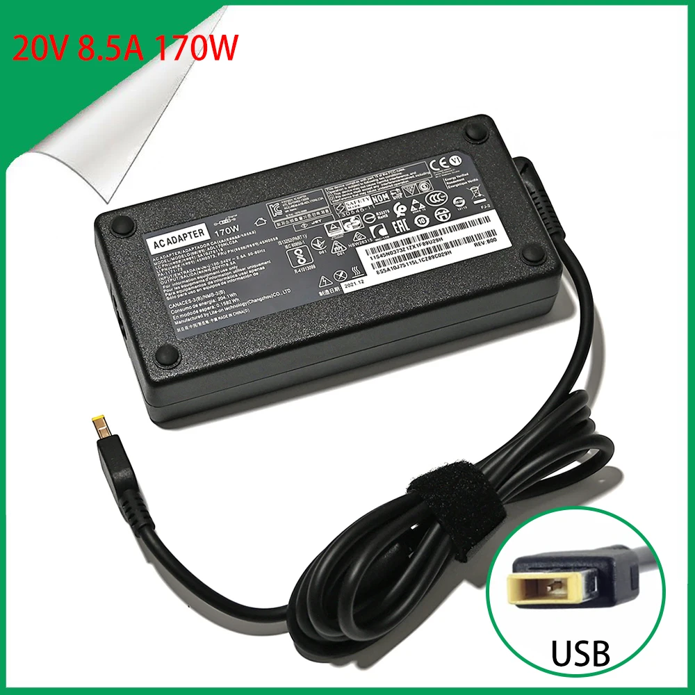 Caricabatterie Adattatore 20V 8.5A 170W Per Thinkpad P50 20En 20Eq P51 P51-20Hh0016G Per Caricabatterie Adattatore Per Laptop Lenovo W541 W540 Ac