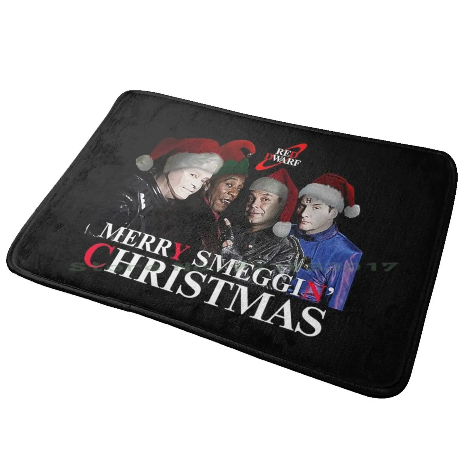 Merry Smcgin Christmas Ingresso Zerbino Tappetino Da Bagno Tappeto Alexander Rimmer Dave Lister Kryten Smeg Head Starbug Red Dwarf Series Red