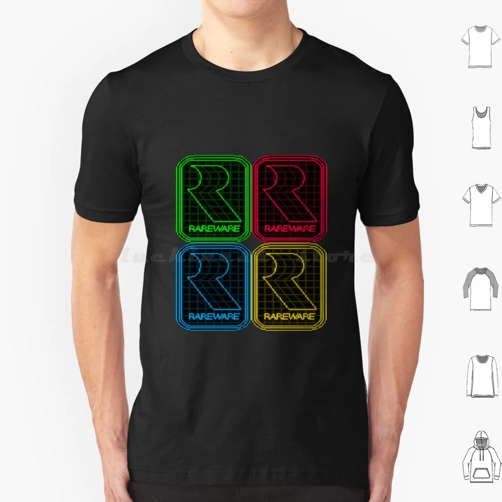 Rareware T Shirt Big Size 100% Cotone Rareware Oldies Nostalgia Retro Gaming Game Snes Cool Donkey Kong Country Dk Diddy Kong