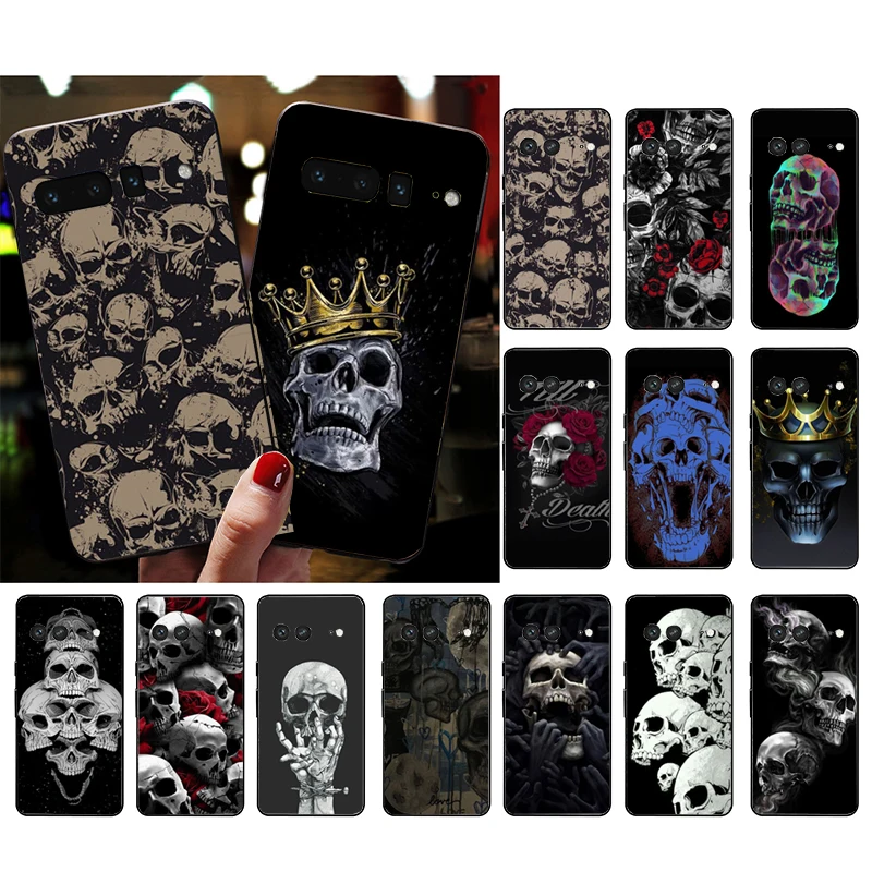 Custodia Per Telefono Per Google Pixel 7 Pro 7A 6A 6 Pro 5A 4A 3A Pixel 4 Xl Pixel 5 6 4 3 Xl 3A Xl 2 Xl Custodia Per Teschio
