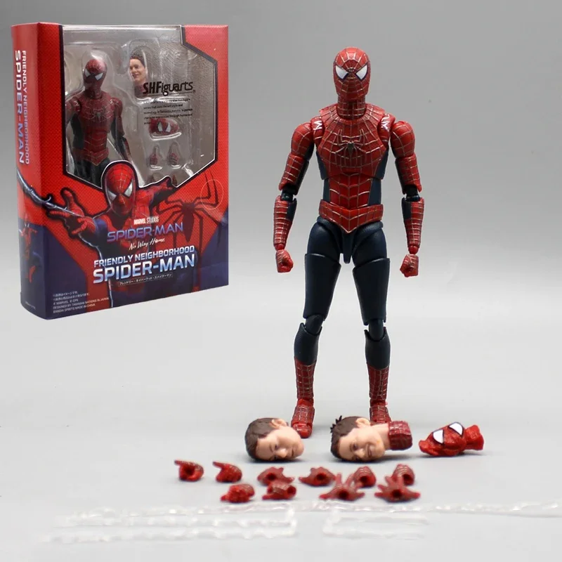 Spiderman 3 Action Figure Spider-Man - No Way Home Tobey Maguire Shf Anime Figure Sh Figuarts Statua In Pvc Figurine Modello Giocattolo Regalo