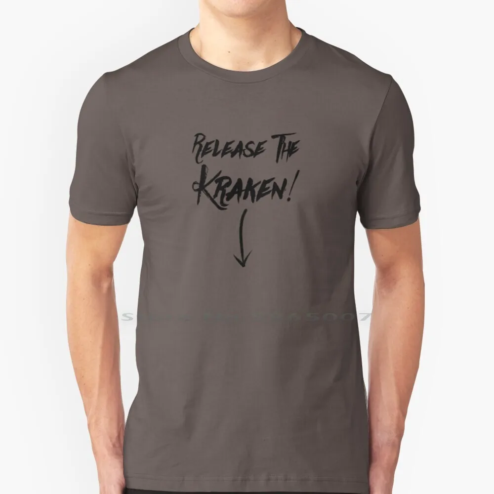 Rilascia La Maglietta Kraken 100% Cotone Rilascia Il Kraken Clash Of The Titans Innuendo Wink Wink Funny Monster Big Size 6Xl Tee