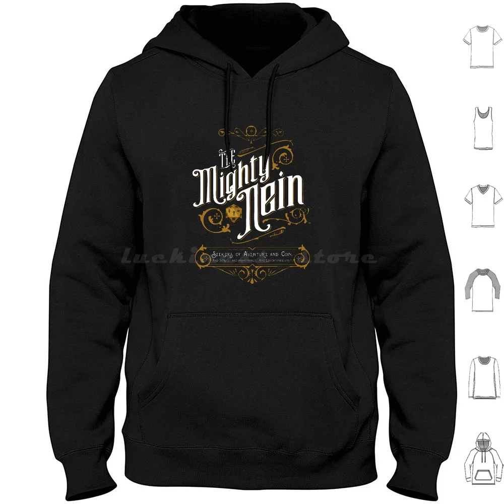 Mighty Nein Shirt Felpa Con Cappuccio In Cotone Manica Lunga Mighty Nein Mighty Nein Dnd E The Mighty Nein Caduceus Clay D Mollymauk Jester