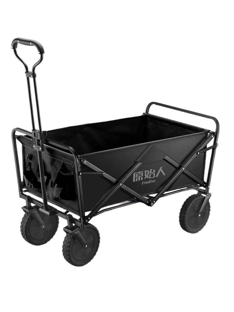 Primitive Man Camping Cart Camp Trailer Outdoor Pieghevole Super Large Camping Hand Buggy Trolley Storage Cart Utility Cart