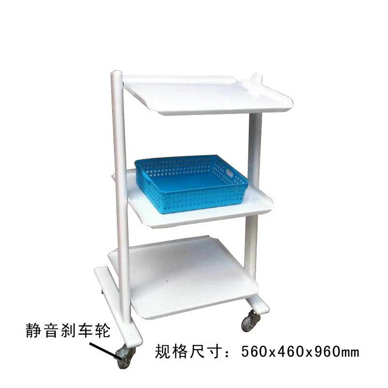 Automobile Medica Dental Hospital Trolley Instrument Car Dental Clinic Shelf Instrument Treatment Car