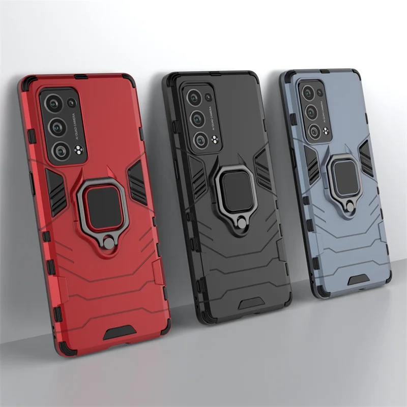 Per Cover Oppo Reno 6 Pro Custodia Per Reno 6 Pro Capas Pc Armor Kickstander Custodia Magnetica Antiurto Per Reno 6 Pro 6 Fundas