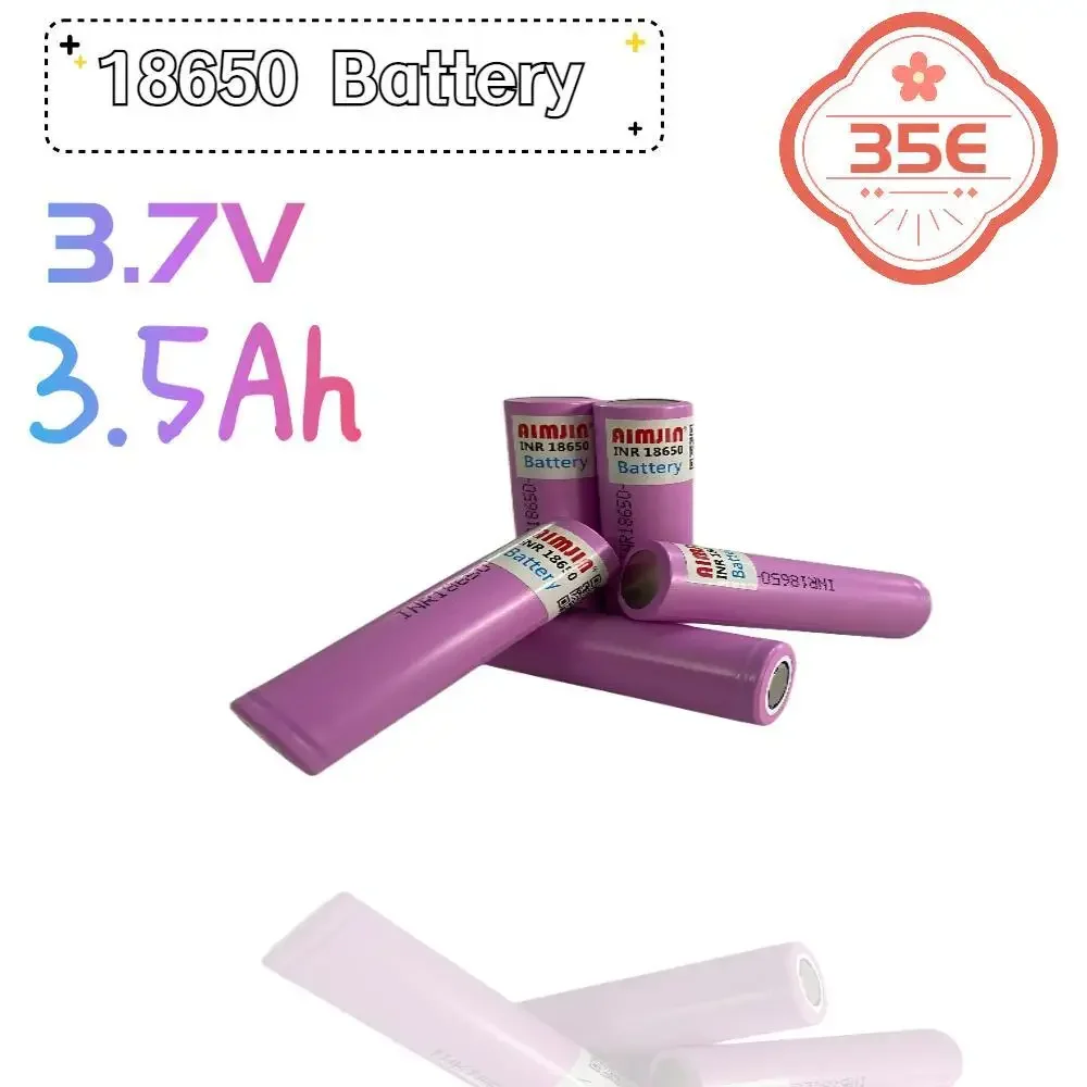 Batteria 3.7V 3500Mah 18650 Per Batteria Esterna Sostitutiva Della Batteria Al Litio Samsung 35E Inr 18650