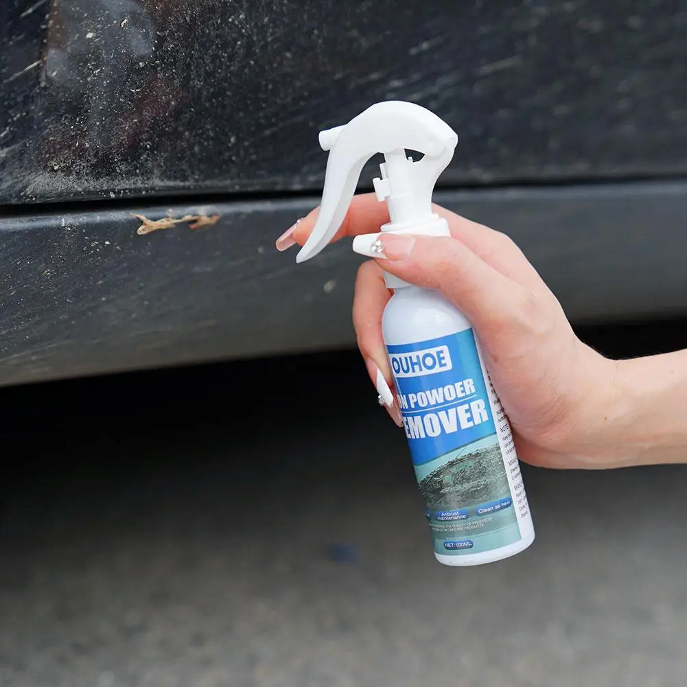 100Ml Auto Antiruggine Spray Metallo Cromato Vernice Detergente Manutenzione Auto Spray Ferro Ruggine Rimozione Polvere Pulizia P0E7