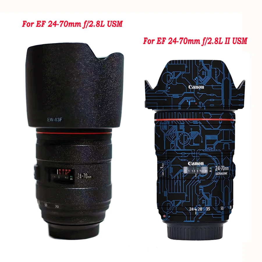 Adesivo Per Obiettivo Della Fotocamera Coat Wrap Pellicola Protettiva Per Decalcomania Per Canon Ef 24-70Mm F4 L Is Usm 24-70 F2.8 Ef24-70 F2.8Ii