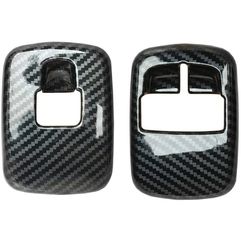 New2 Pcs Car Carbon Fiber Window Lift Switch Button Cover Trim Sticker For Benz Smart 453 Fortwo Forfour 2015+ Accessories