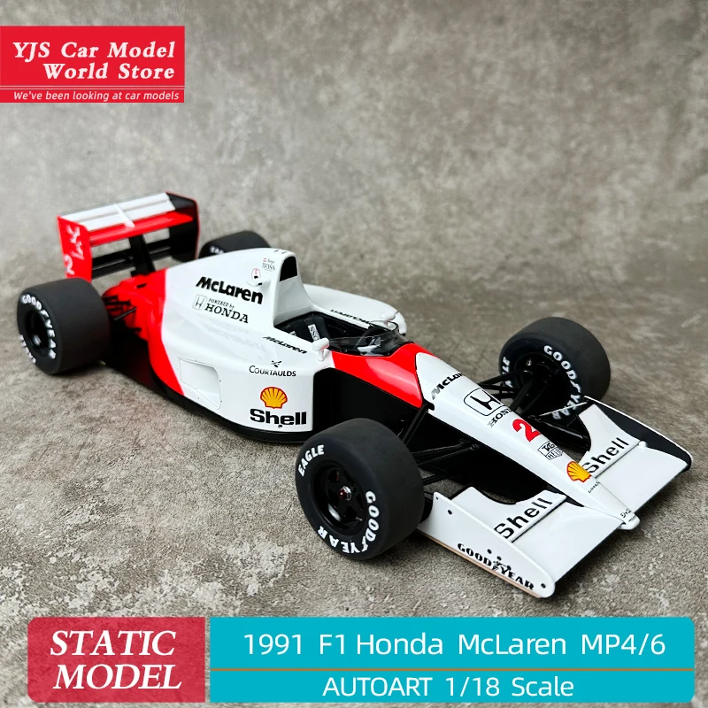 Autoart 1:18 Per Honda Mclaren F1 Mclaren Mp4/6 1991 Modello Di Auto Senna Invia A Un Amico Regalo Di Festa Display Statico