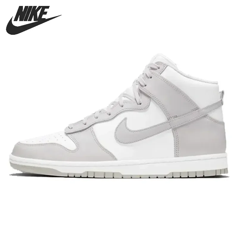 Nike-Dunk High Retro Chaussures De Skateboard Pour Hommes Et Femmes, Cestini Classiques Unisexes, Vast Grey