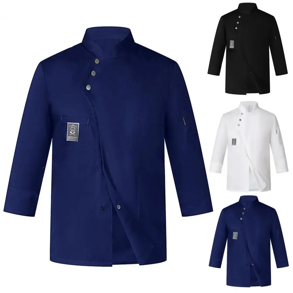 Catering Cook Newest Bakery Solid Jacket Kitchen Women Mens Work Sleeve Coat Chef Abbigliamento Ristorante Short Wear Long