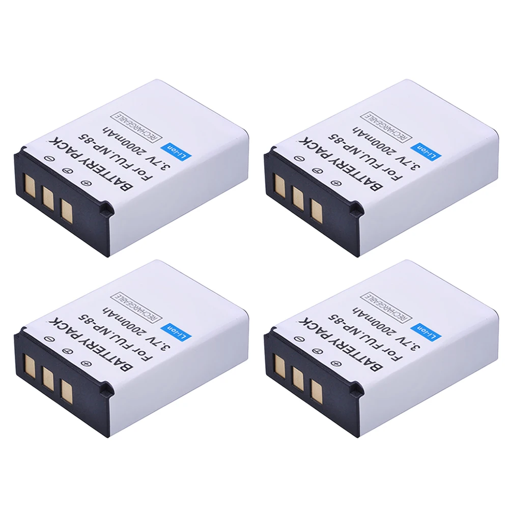 4Pc 2000Mah Np-85 Np 85 Ricaricabile Batterie Per Foto/Videocamera Per Fujifilm Sl240 Sl245 Sl300 Sl305 Fnp-85 Cb170 Np-85 Bateria