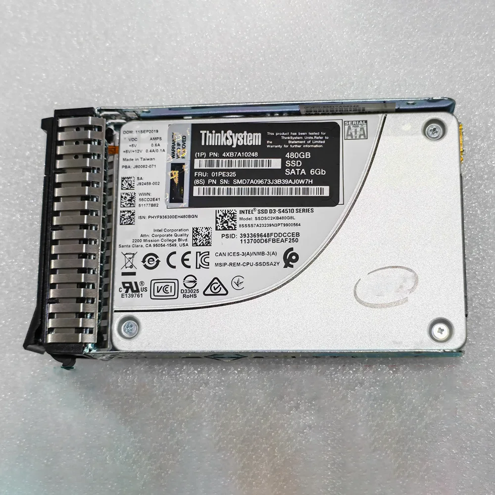 Muslima01Pe325 Disco Rigido Sata 480 Ssd S4510 Sr550 Sr650 Da 2.5 Gb