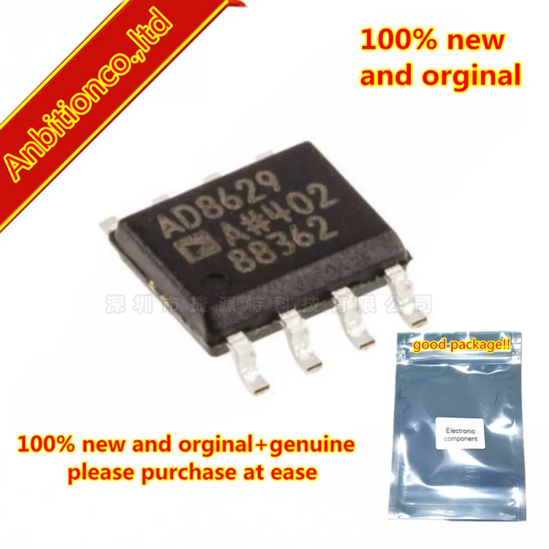 5 Pcs 100% Nuovo E Originale Ad8629Arz Zero-Drift, Single-Alimentazione, Rail-To-Rail Di Ingresso/Uscita Amplificatore Operazionale Sop-8 In Magazzino