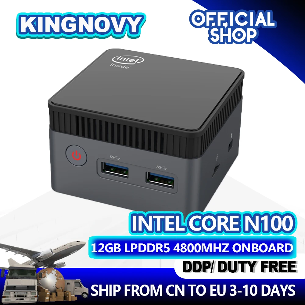 Mini Micro Pc Intel 12Th Alder Lake N100 A Bordo 12Gb Ddr5 4800Mhz Win11 Pro Piccoli Mini Computer Portatili Compatti 2 * Hdmi 2.0