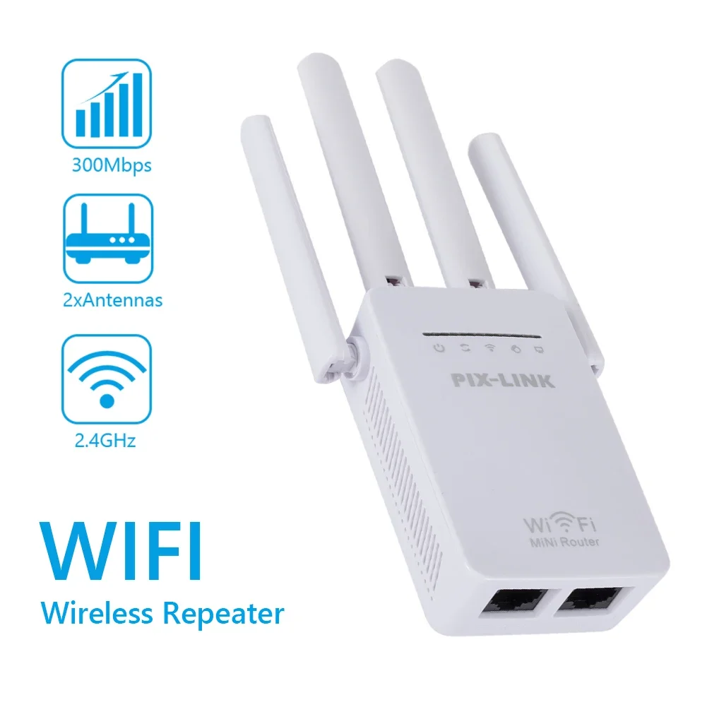 Wr09Q Wireless Wifi Repeater Router 300Mbps Amplificatore Di Segnale Di Rete Muslimb/G/N Con 4 Antenne Wifi Booster Home